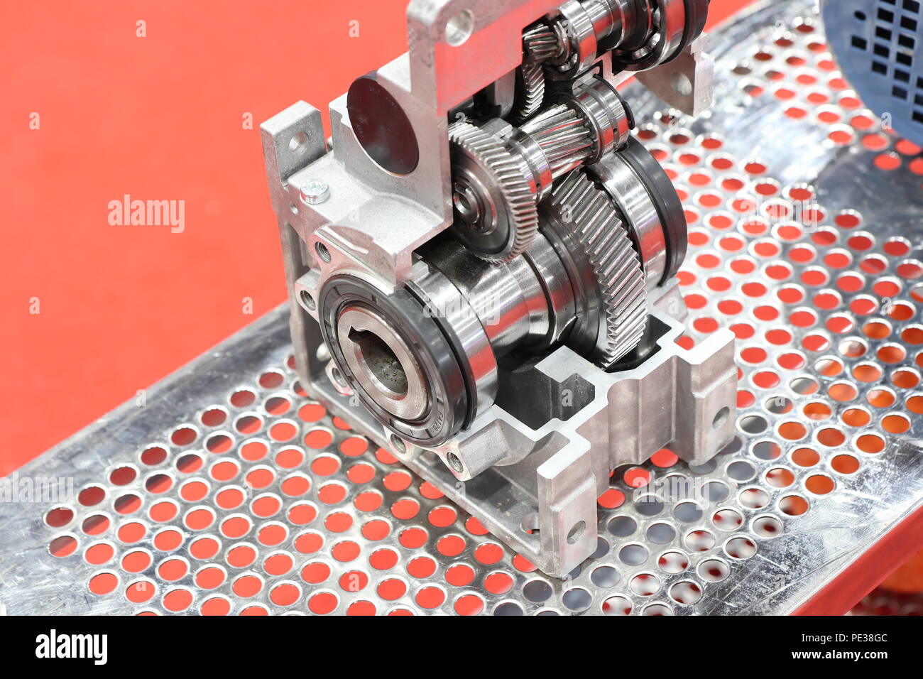 cross section of worm gear pump ; selective focus Stock Photo Alamy