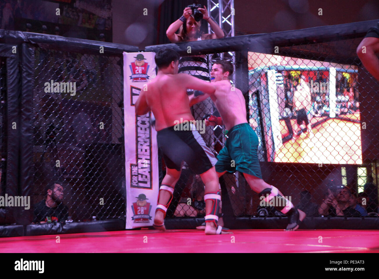 Fighters compete at the "For The Leathernecks IV" Mixed Martial Arts