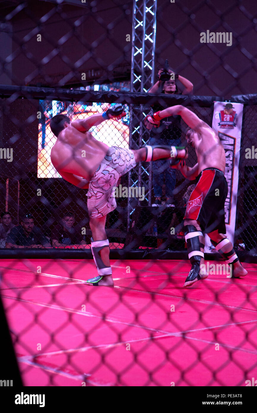 Fighters compete at the "For The Leathernecks IV" Mixed Martial Arts