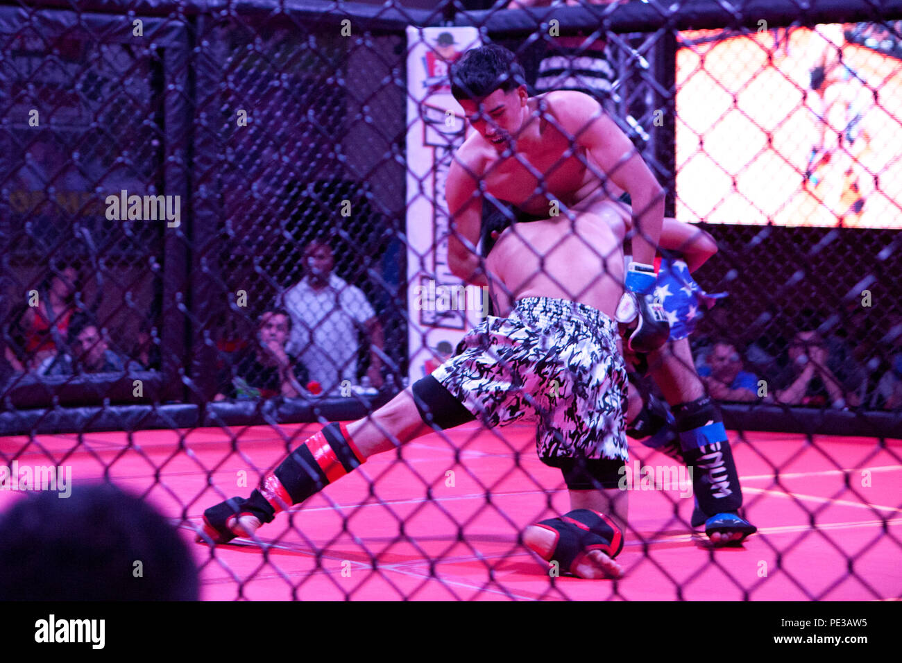 Fighters compete at the "For The Leathernecks IV" Mixed Martial Arts