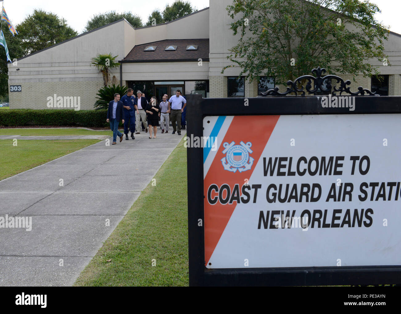 Louisiana congressional staff delegates receive a tour of Coast Guard