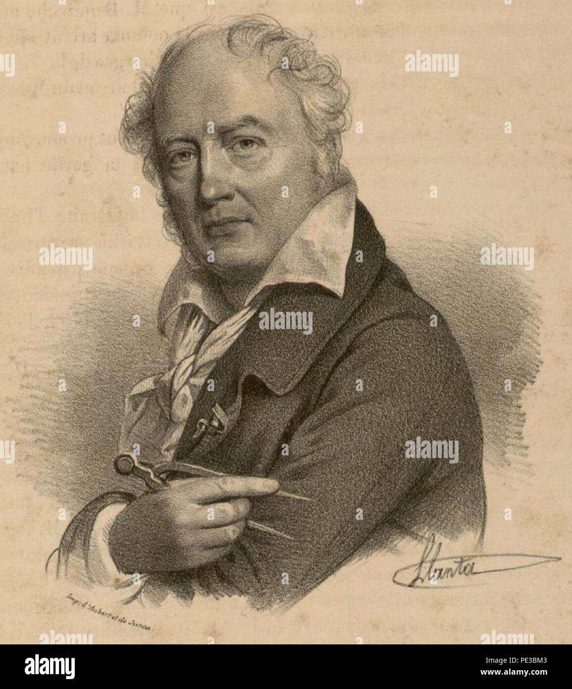 Antoine-Marie Peyre by Jacques-François-Gaudérique Llanta (cropped). Stock Photo