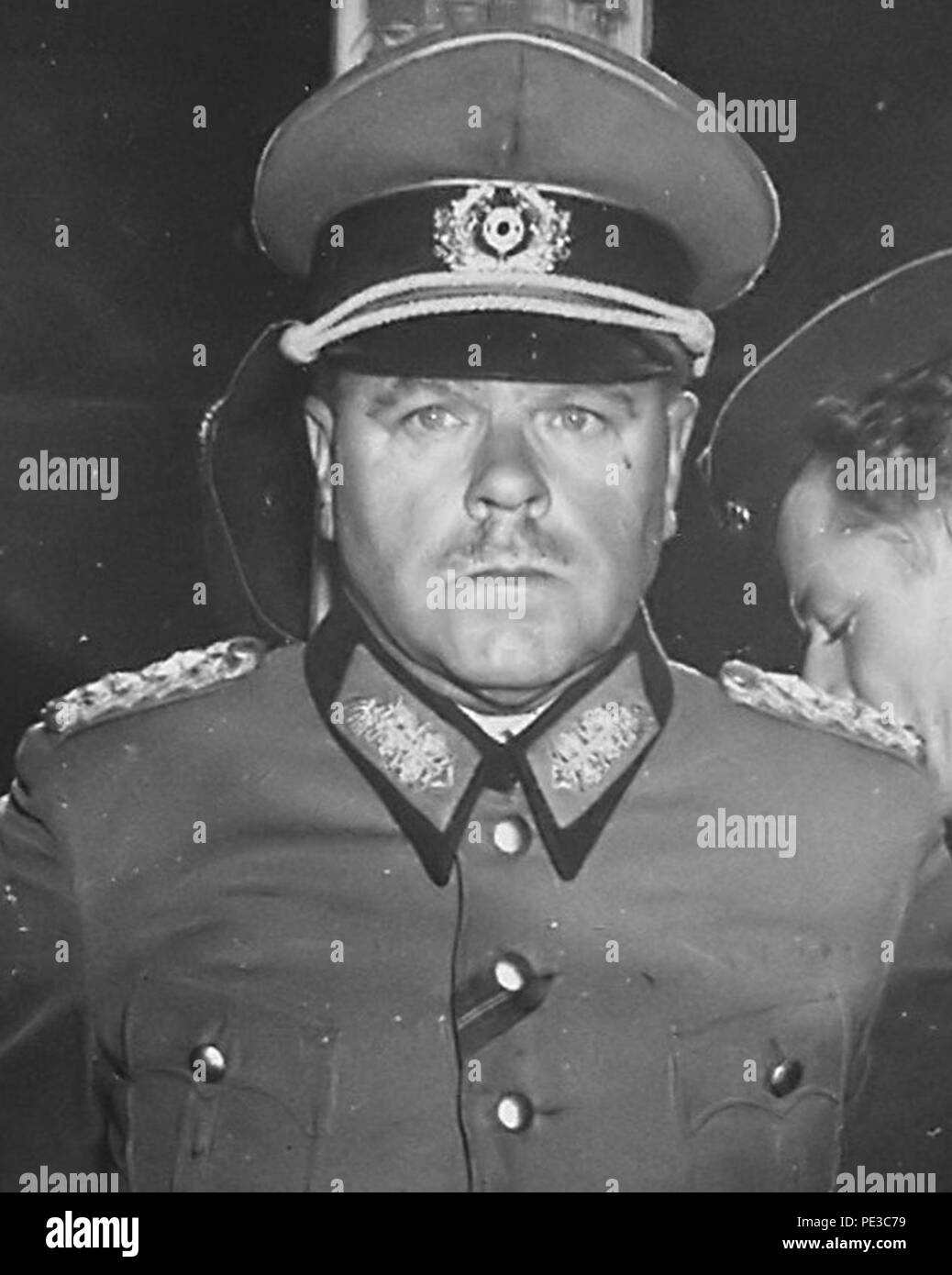 Anton Dostler 1945 a (cropped). Stock Photo