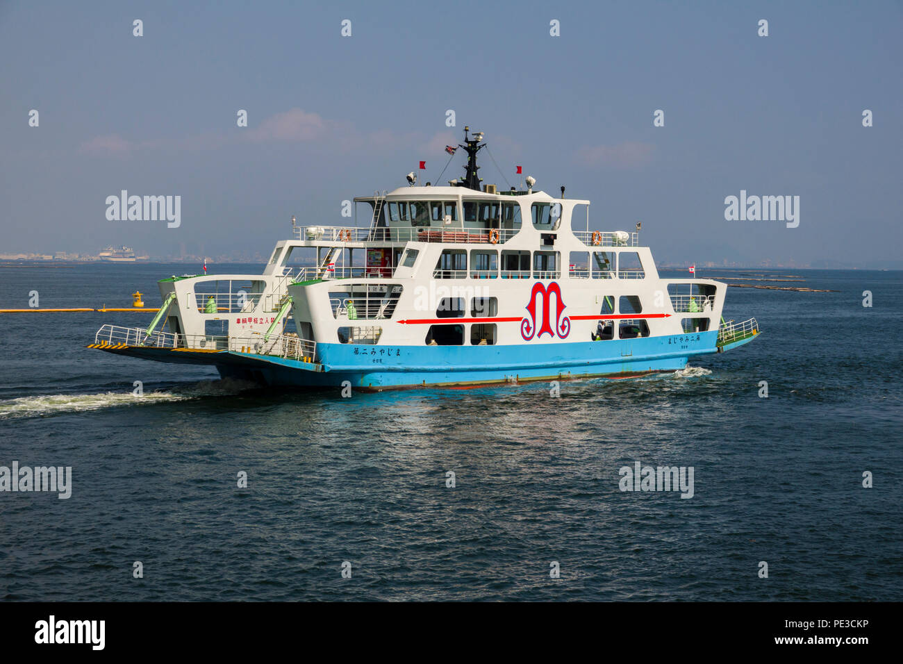 Miyajima Ferry in Seto Inland Sea Hiroshima Bay Japan Asia Stock Photo
