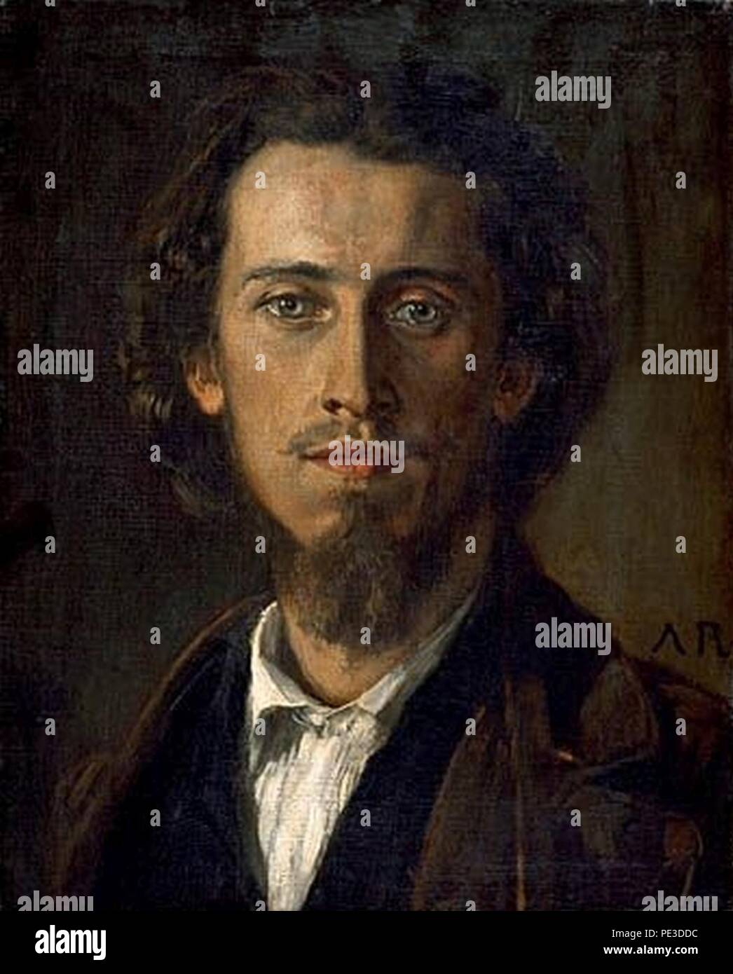 Anton Romako - Selbstporträt Stock Photo - Alamy
