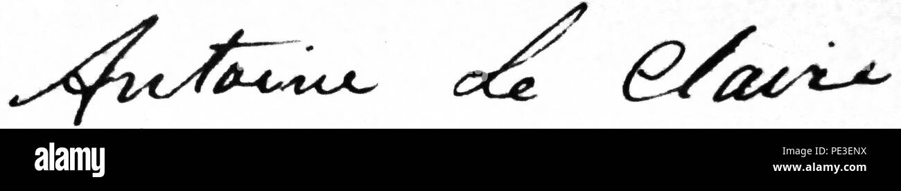 Antonie Le Claire Signature. Stock Photo