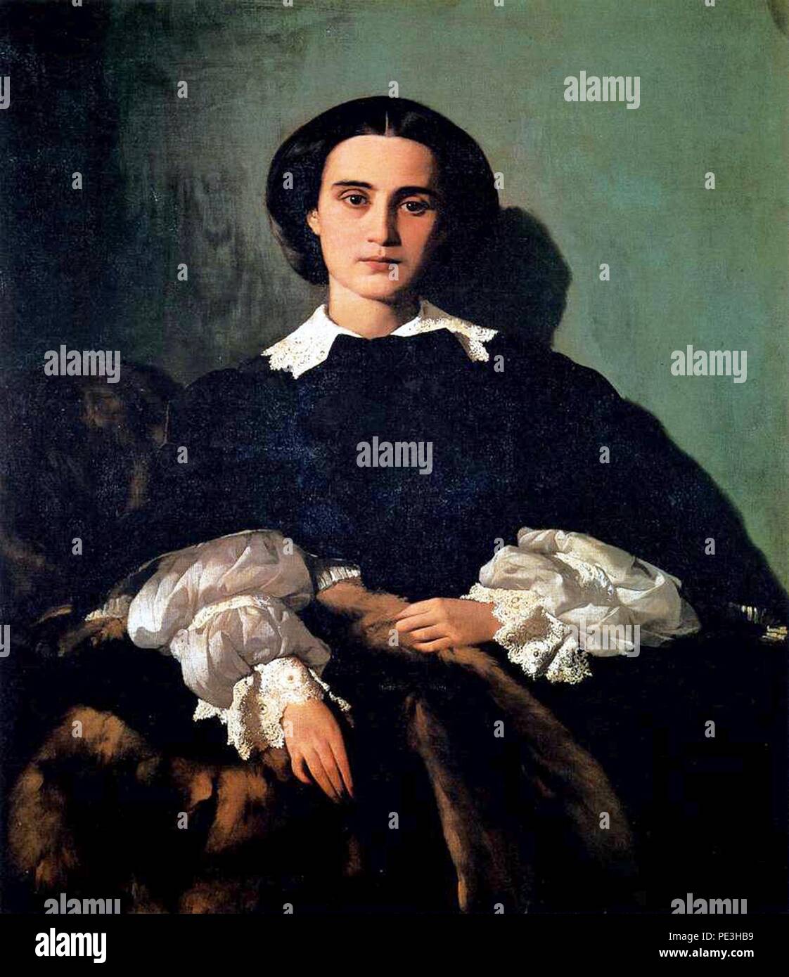 Antonio Puccinelli Portrait of the Noblewoman Marrocchi Stock Photo