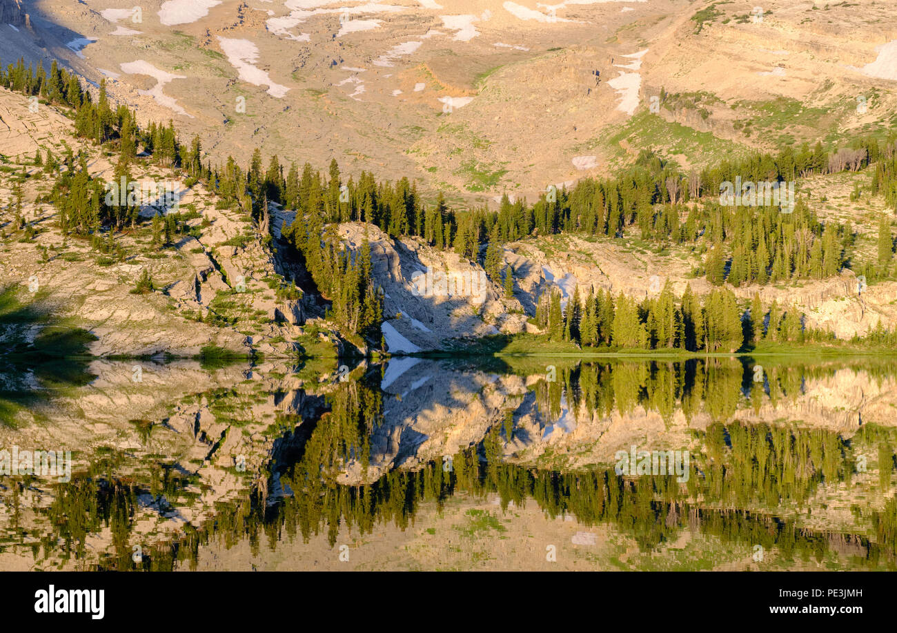 Reflections on Brewster Lake, Gros Ventre Wilderness, Bridger Teton