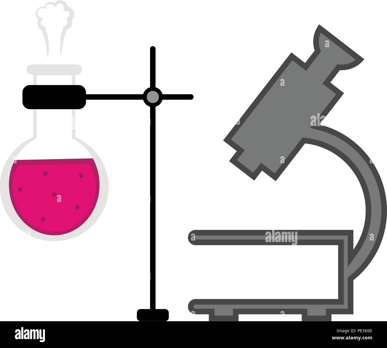 Chemistry lab tools icon. Vector illustration design Stock Vector
