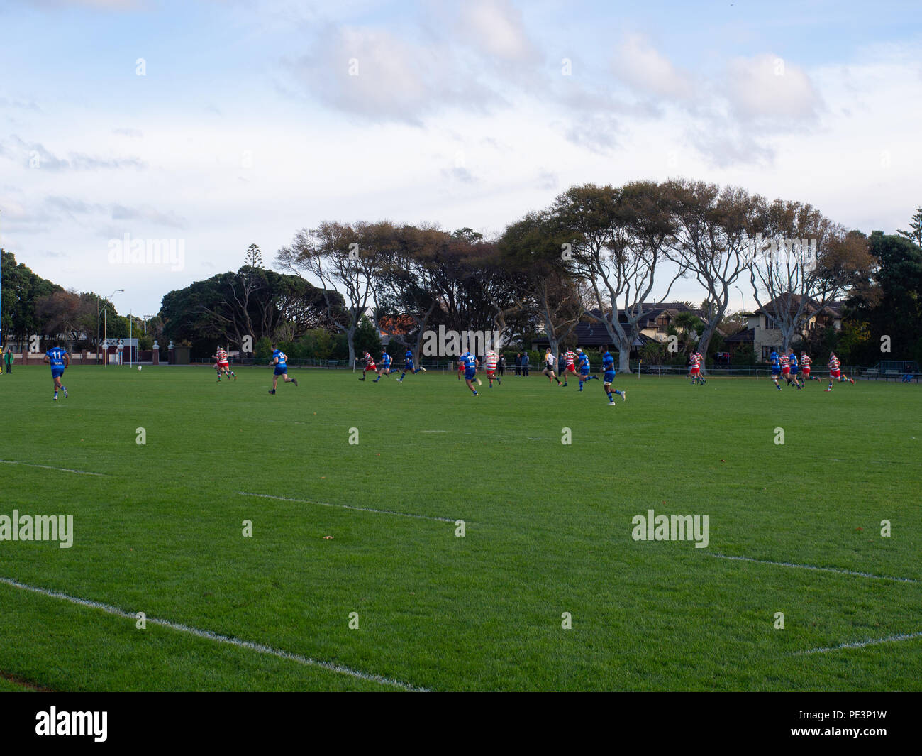 Rugby Game At Hutt Recreation Ground Stock Photo