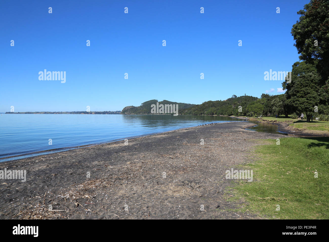 Cornwallis Beach, west Auckland Stock Photo