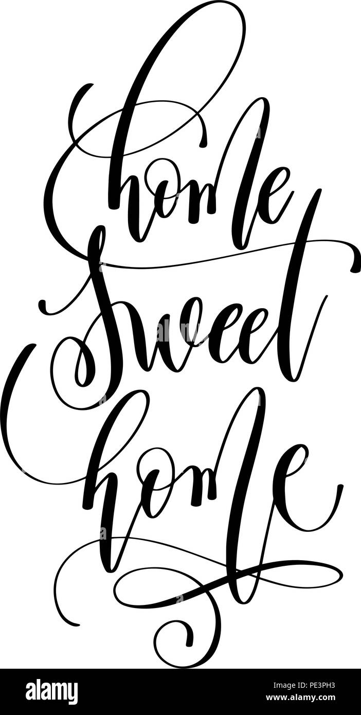 home sweet home - hand lettering inscription text Stock Vector