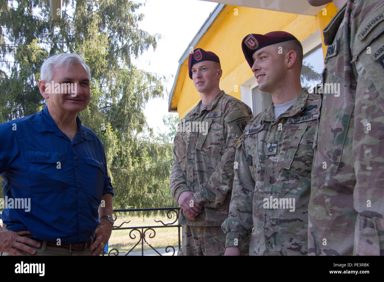 U.S. Senator Jack Reed (left), Rhode Island, the ranking member of the ...