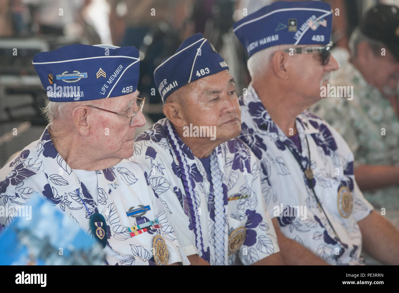 Military veterans attend the 70th anniversary of the end of World War ...