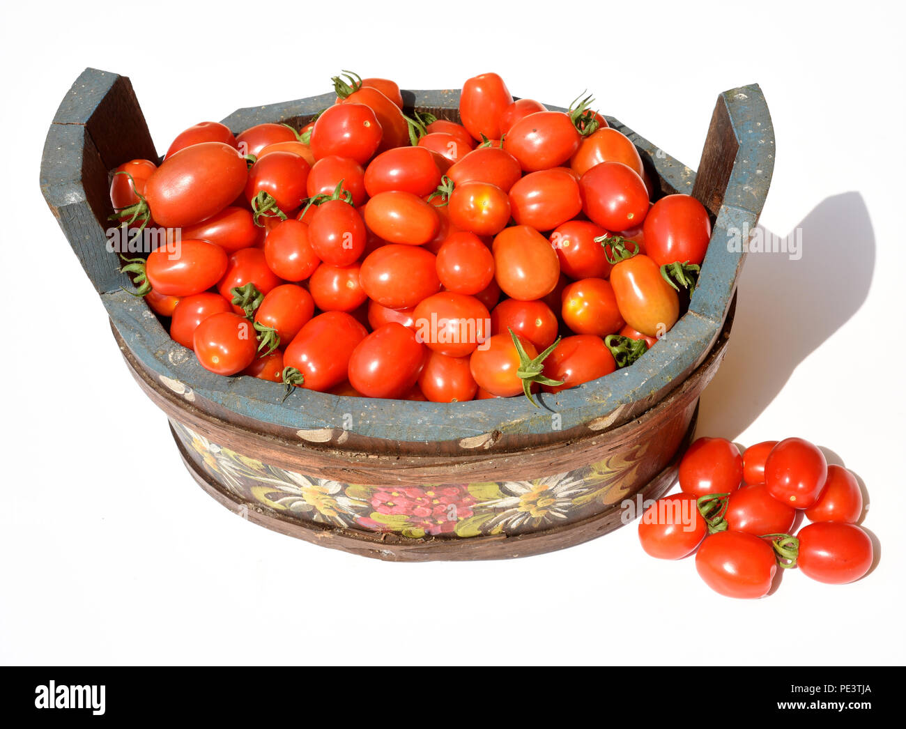 Pflaumen-Buschtomate, Romello, F1, Tomate, Lycopersicon, esculentum Stock Photo