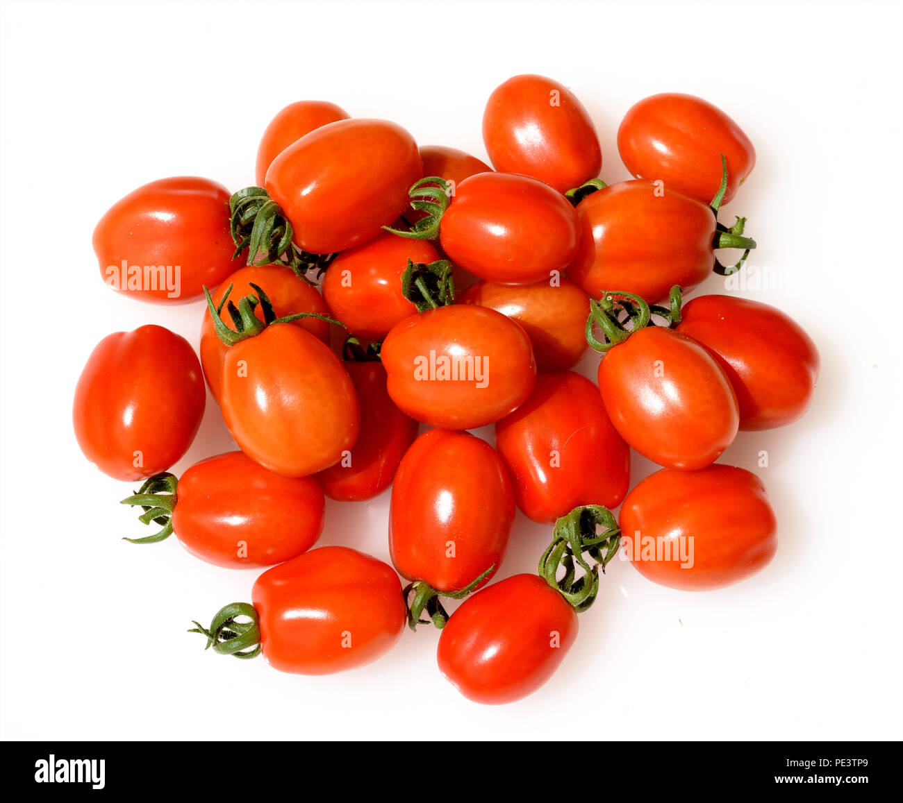 Pflaumen-Buschtomate, Romello, F1, Tomate, Lycopersicon, esculentum Stock Photo