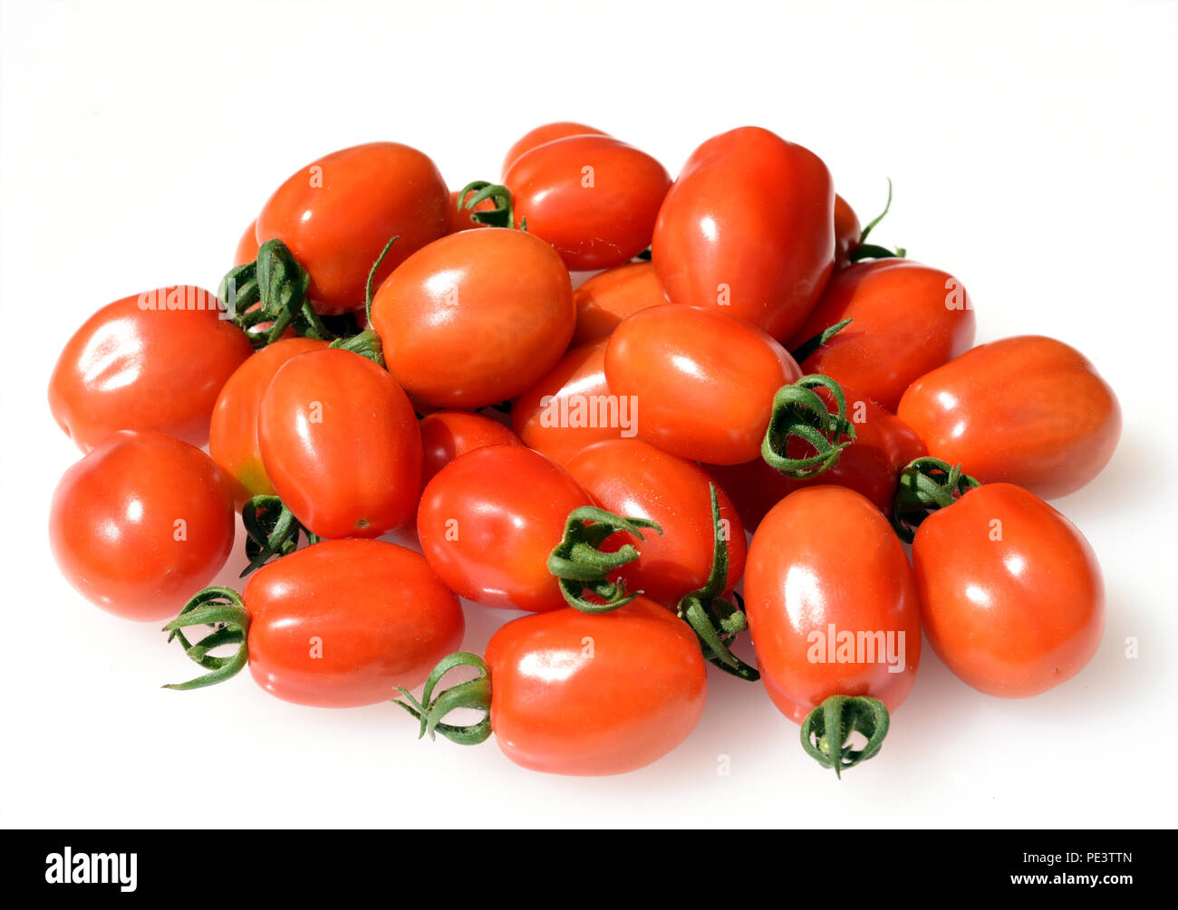 Pflaumen-Buschtomate, Romello, F1, Tomate, Lycopersicon, esculentum Stock Photo