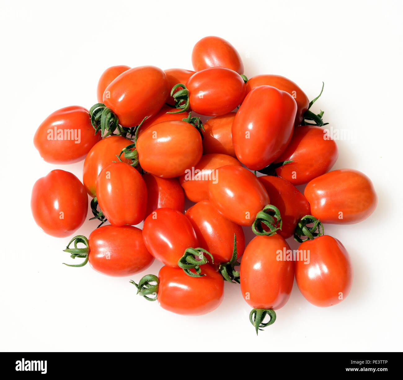 Pflaumen-Buschtomate, Romello, F1, Tomate, Lycopersicon, esculentum Stock Photo