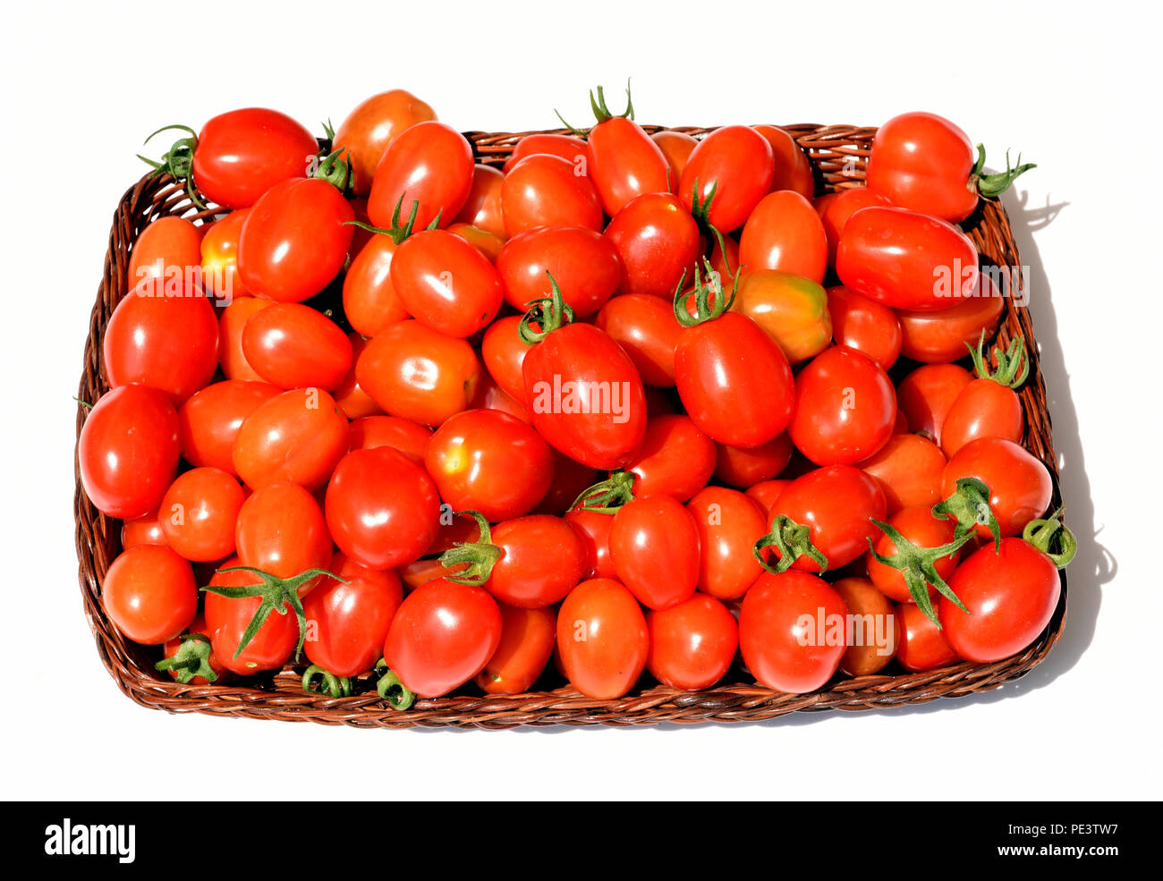 Pflaumen-Buschtomate, Romello, F1, Tomate, Lycopersicon, esculentum Stock Photo