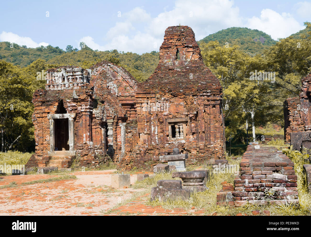 ancient champa ruins in Vietnam Stock Photo