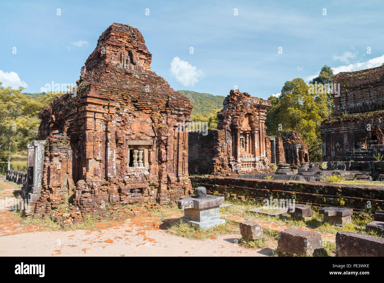 ancient champa ruins in Vietnam Stock Photo