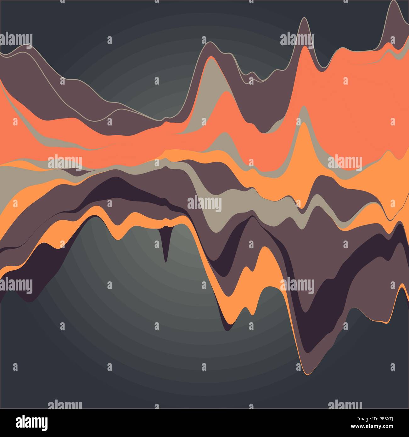 Big data visualization. Streamgraph. Futuristic infographic. Inf Stock ...