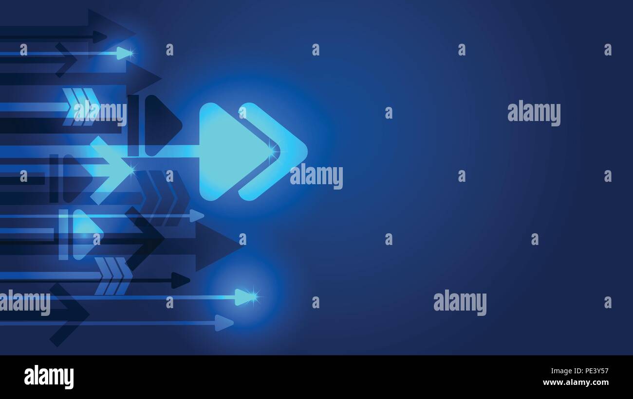 Blue Arrow and Business Technology Abstract background Stock Vector ...