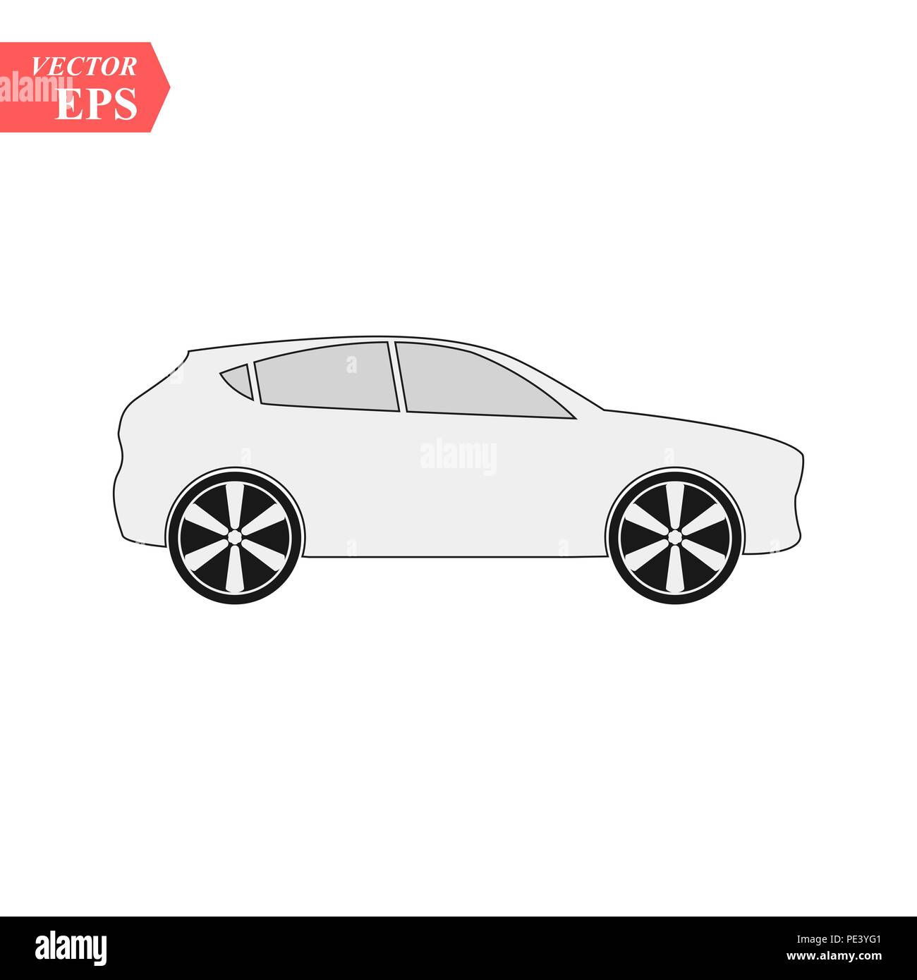 Super car design concept. Unique modern realistic art. Generic luxury automobile. Car presentation side view eps10 Stock Vector