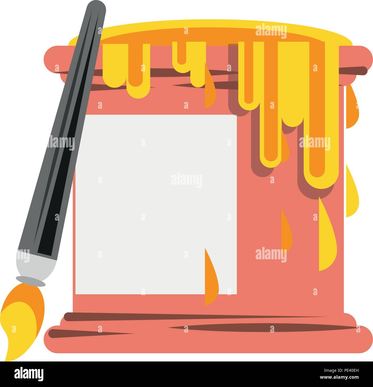 Paint bucket and brush Stock Vector Image & Art - Alamy