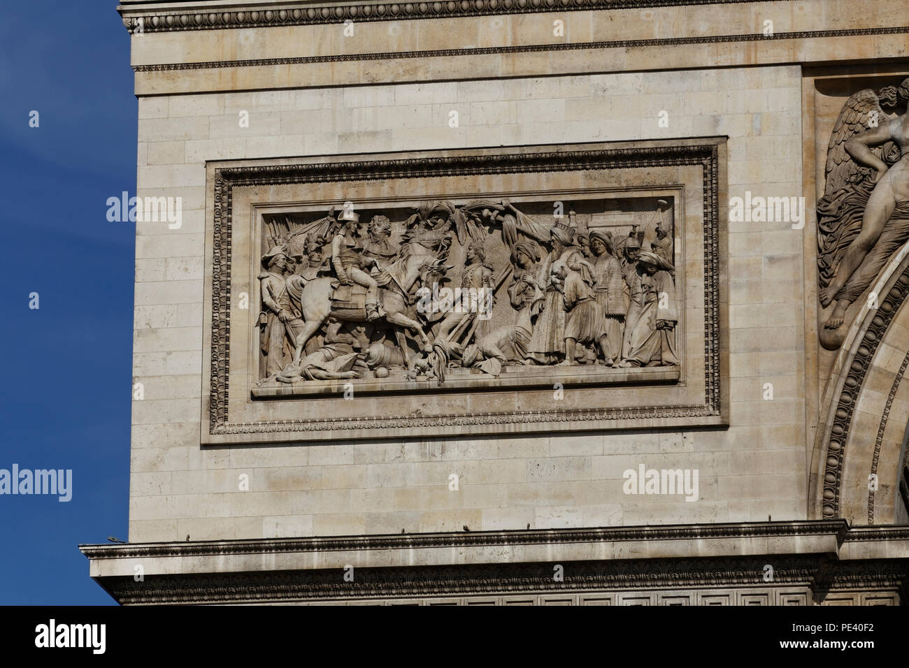 The Triumphal Arch de l Etoile ( arc de triomphe) . The monument was  designed by Jean Chalgrin in 1806 in Paris, France Stock Photo - Alamy