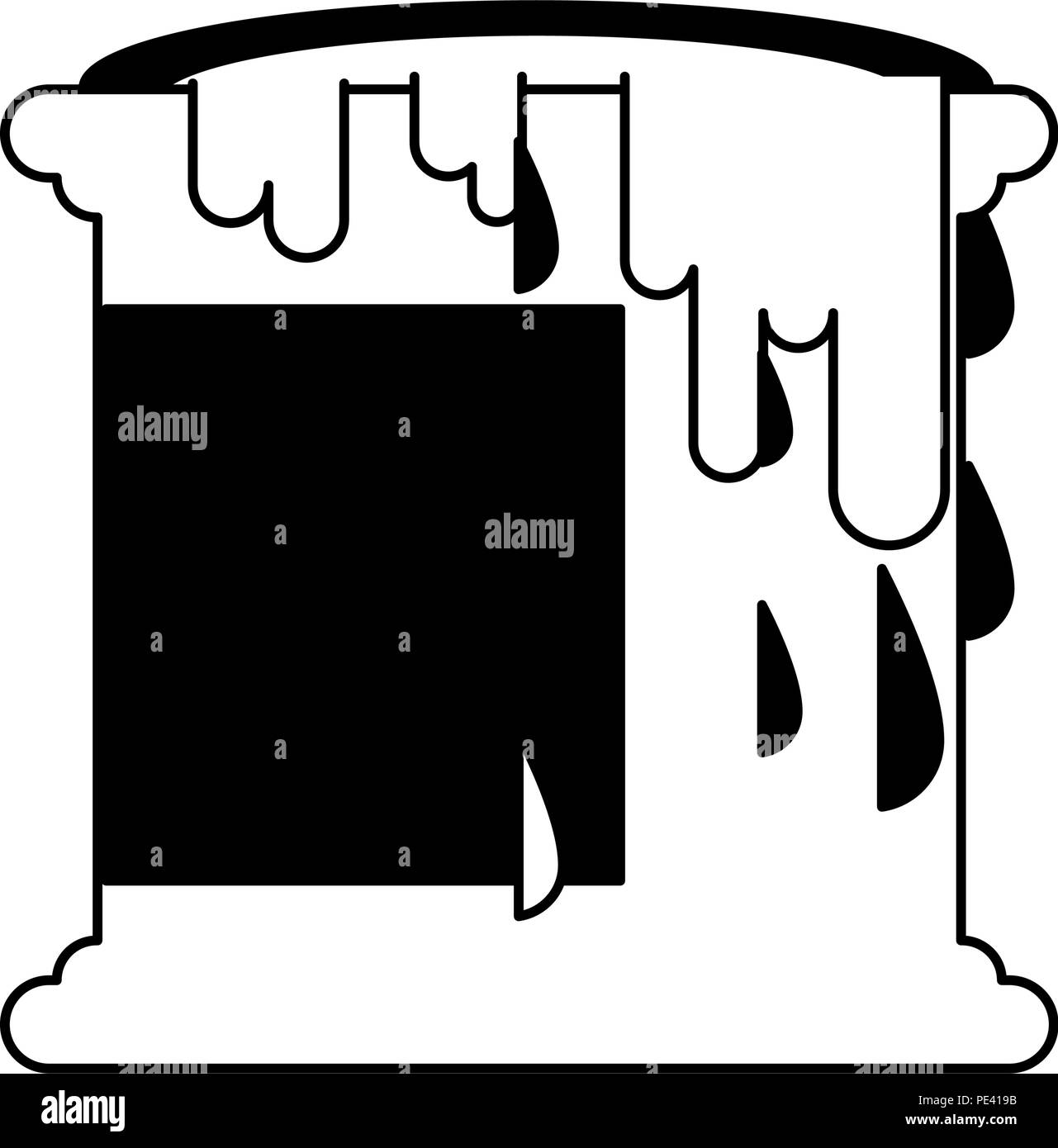 Paint bucket isolated in black and white Stock Vector Image & Art - Alamy