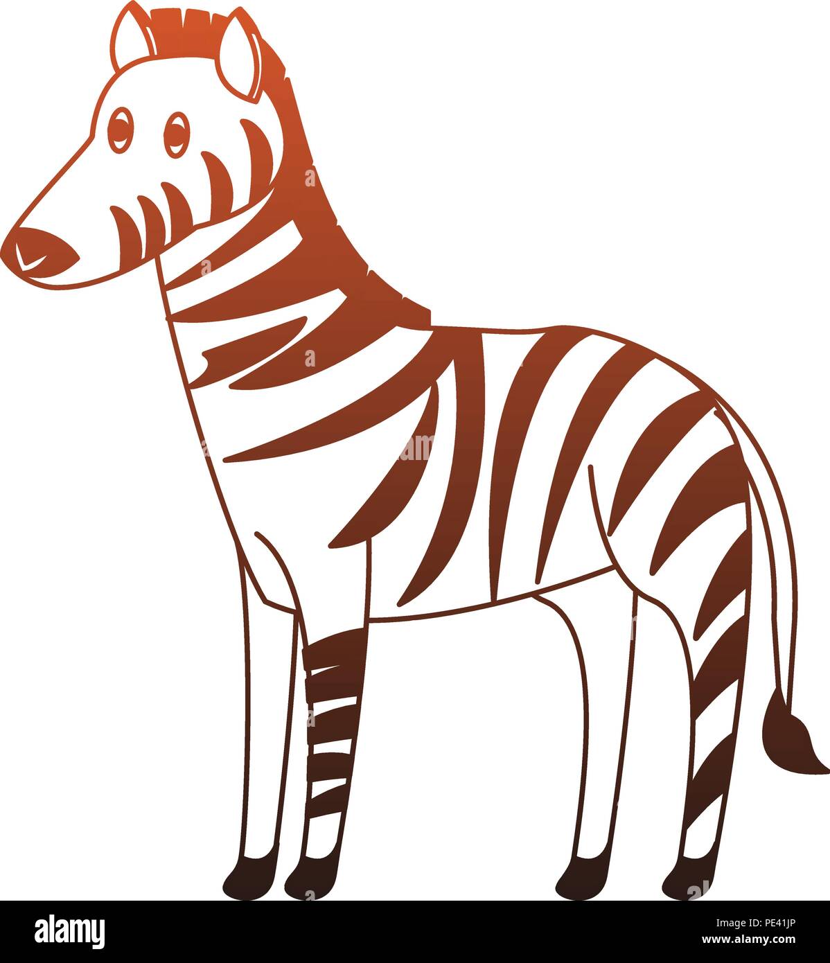 Zebra wild animal red lines Stock Vector Image & Art - Alamy