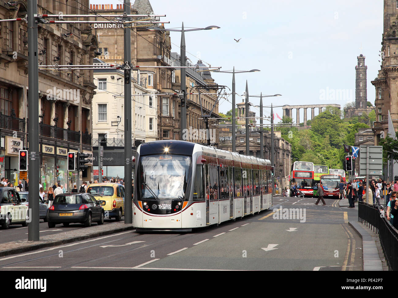 Edinburgh Trams 31.5.14 Stock Photo