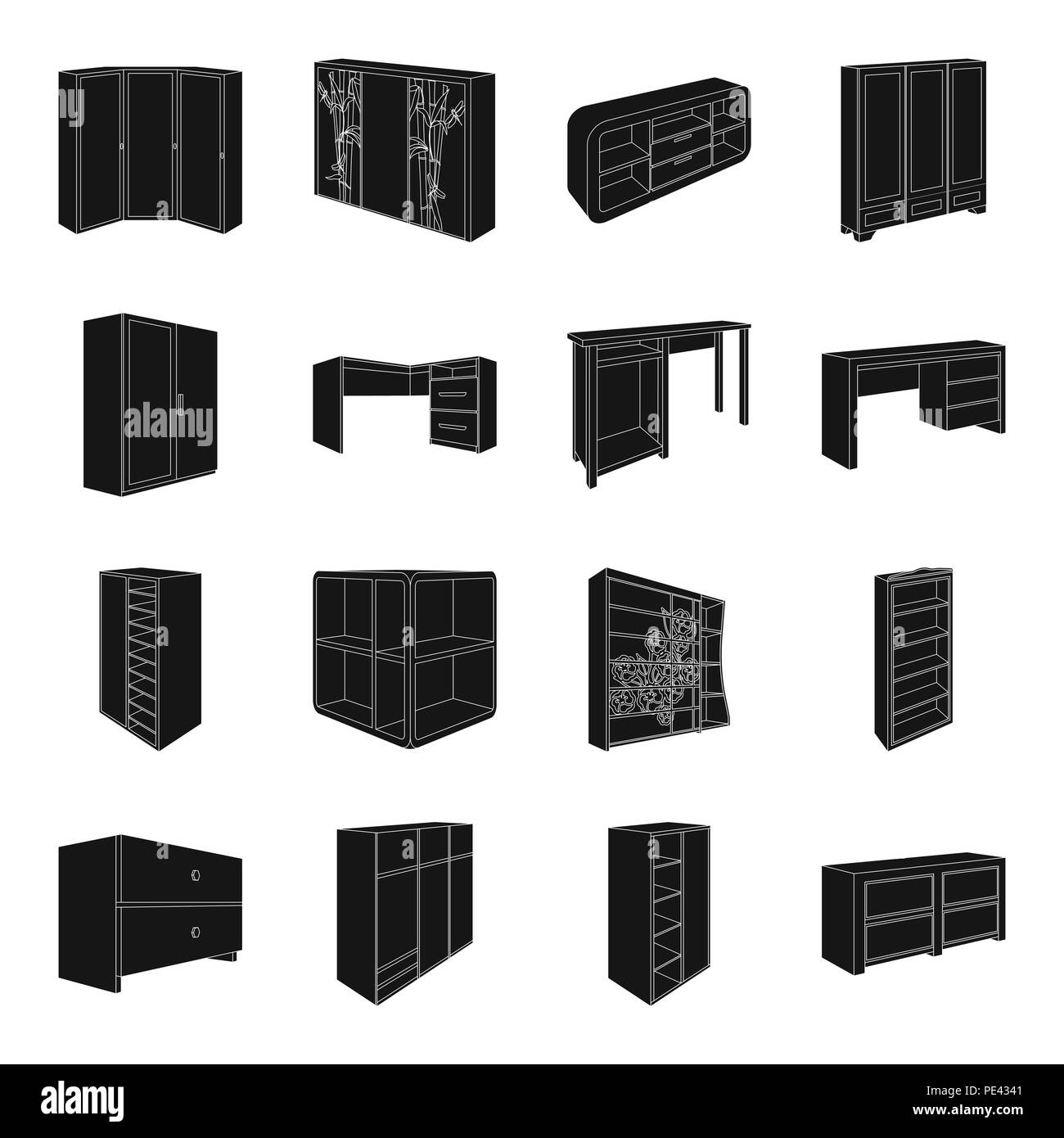 Bedroom Furniture Black Icons In Set Collection For Design Modern Wooden Furniture Isometric Vector Symbol Stock Illustration Stock Vector Image Art Alamy
