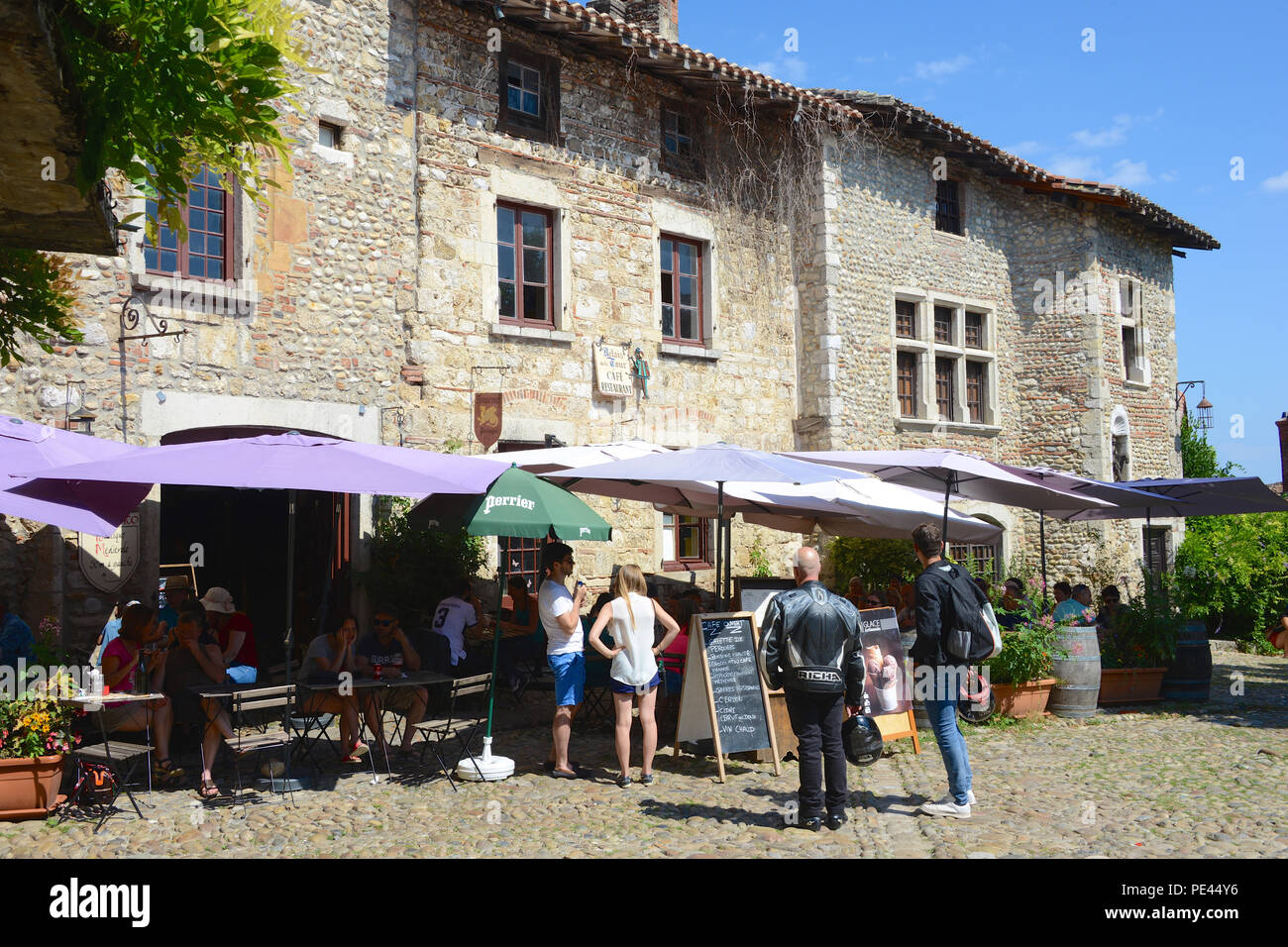 The pretty village of Perouges in the south of France Stock Photo