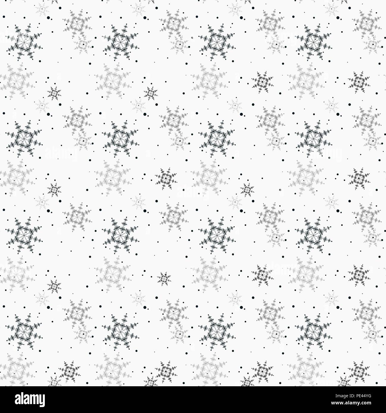 Christmas seamless pattern with snowflakes white background eps10 Stock ...