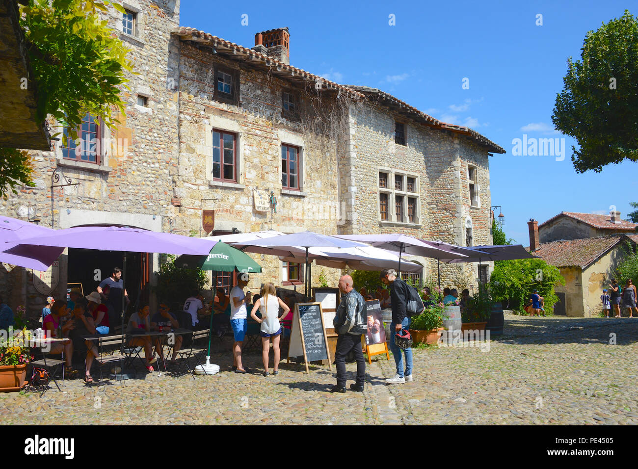 The pretty village of Perouges in the south of France Stock Photo