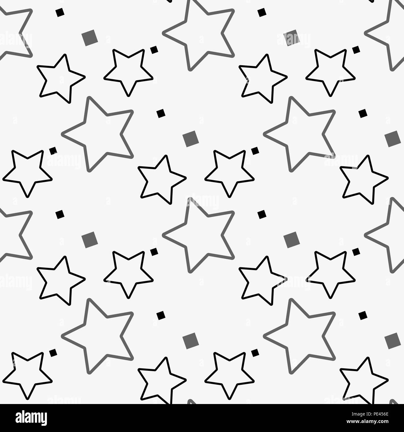 black and white star seamless patterns, Vector illustration eps 10 ...