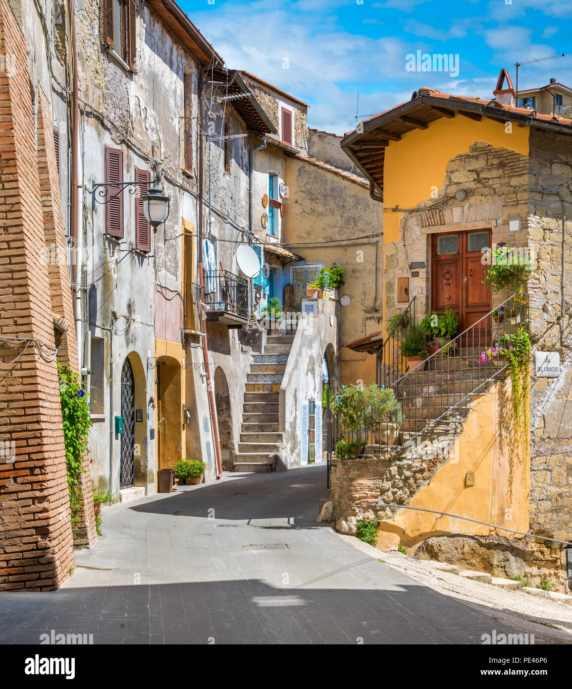 Scenic sight in Capena, picturesque village in the Province of Rome, Lazio, Italy. Stock Photo