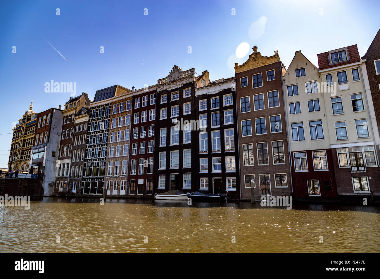 Buildings close to the river in Amsterdam, Netherlands Stock Photo - Alamy