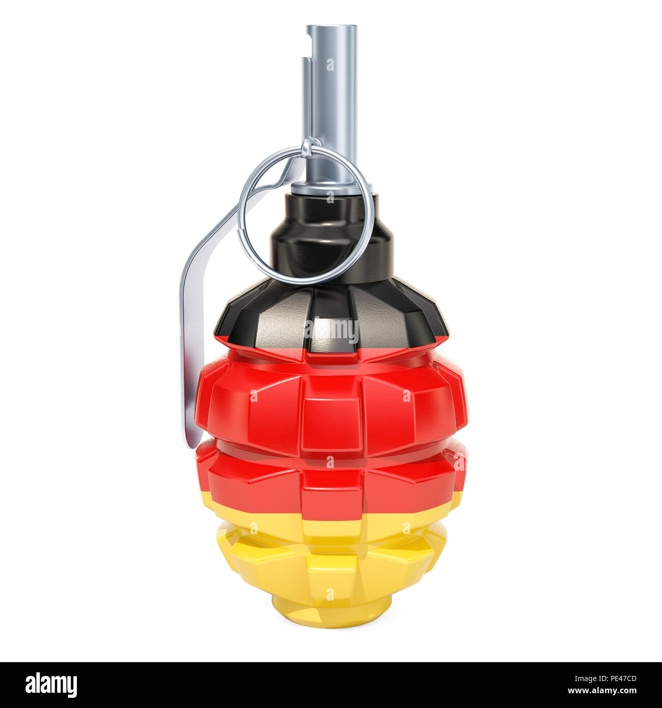 Grenade with German flag, 3D rendering isolated on white background ...