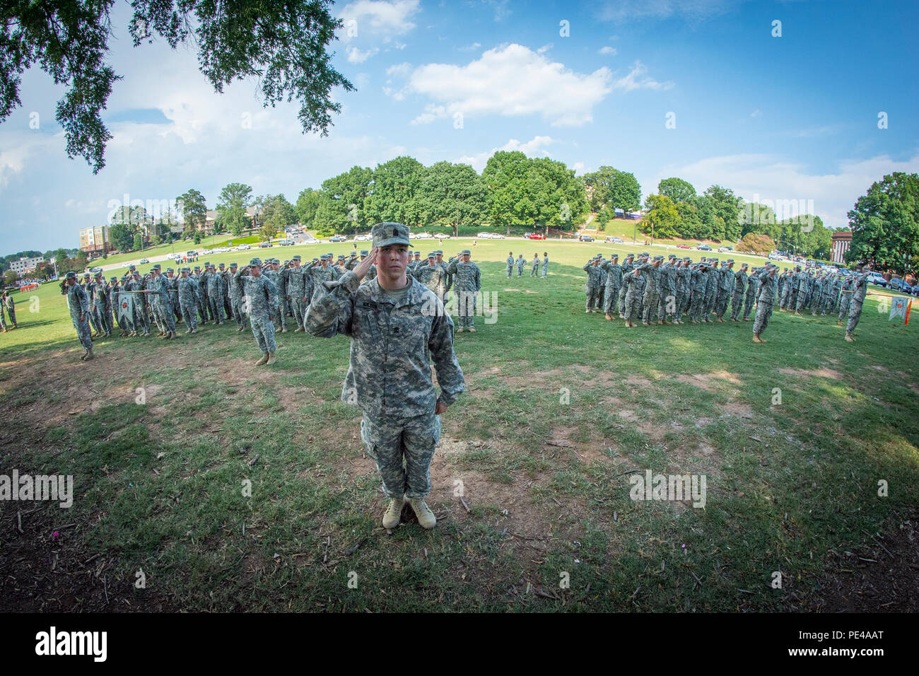 Fort Rutledge Clemson A formation of Clemson University Reserve Officer Training Corps cadets ...