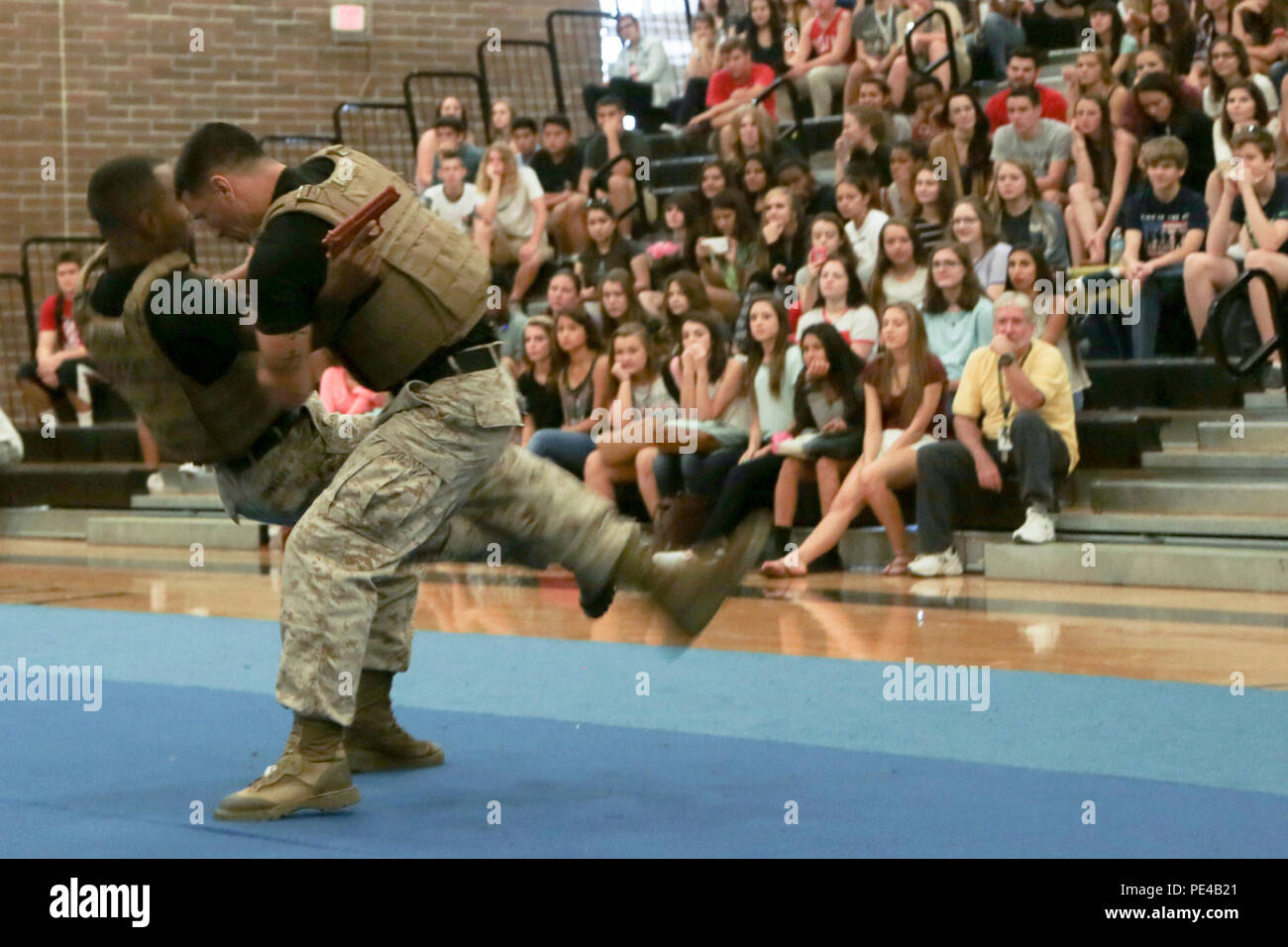 U.S. Marine Corps Sgt. Carey D. Edwards, left, and Sgt. Robert W