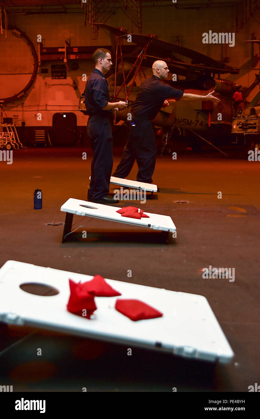 Aviation Electronics Technicians 3rd Class participate in a Morale ...