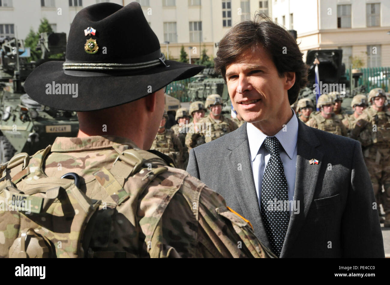 Ambassador Andrew Schapiro (right) the U.S. Ambassador to the Czech