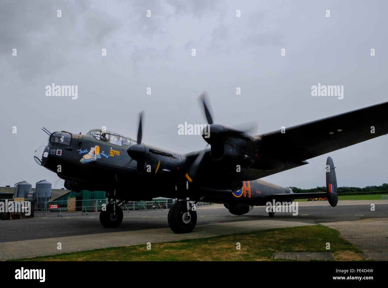 'Just Jane' Avro Lancaster - World War 2 British heavy bomber and one of only 3 running aircraft Stock Photo