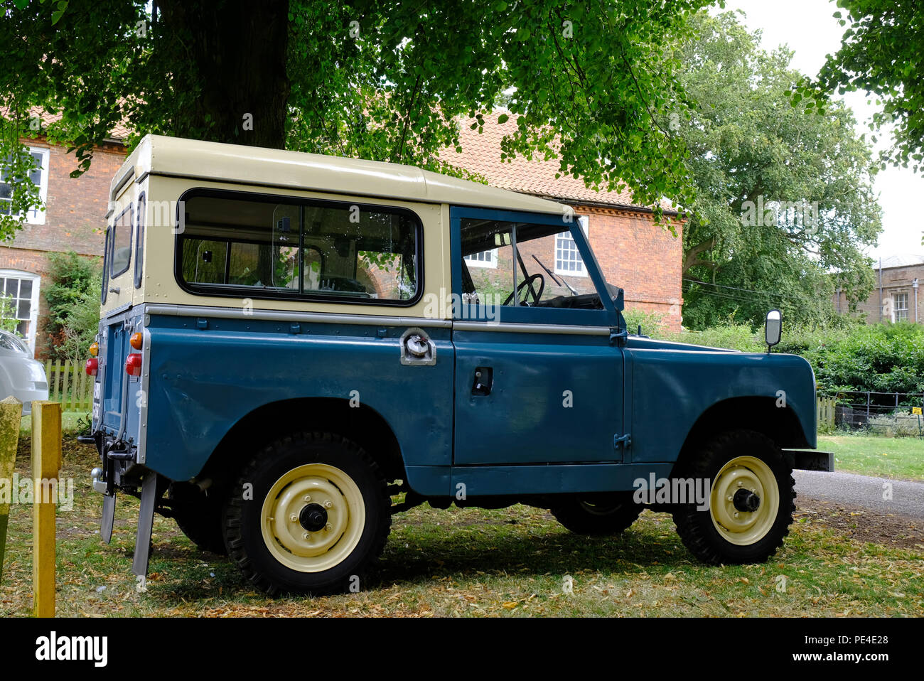Series 3 Land Rover in the English countryside Stock Photo - Alamy