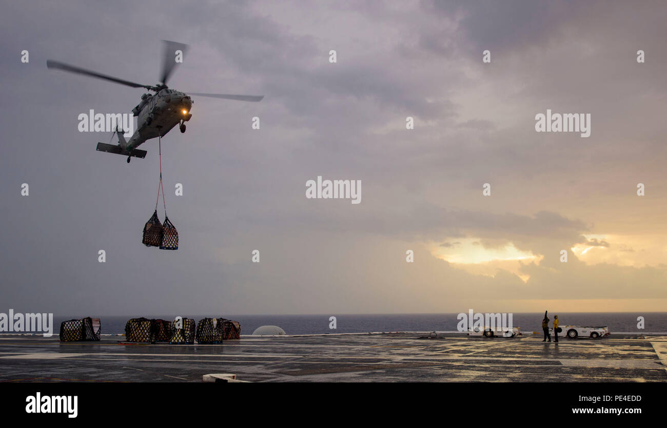 An MH-60S Sea Hawk helicopter from Helicopter Sea Combat Squadron (HSC ...