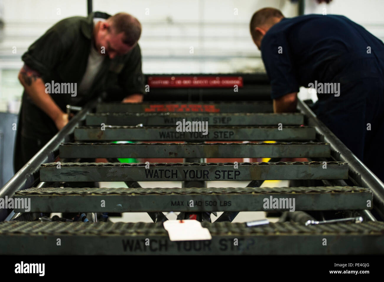 U.S. Air Force Airmen assigned to the 1st Maintenance Squadron