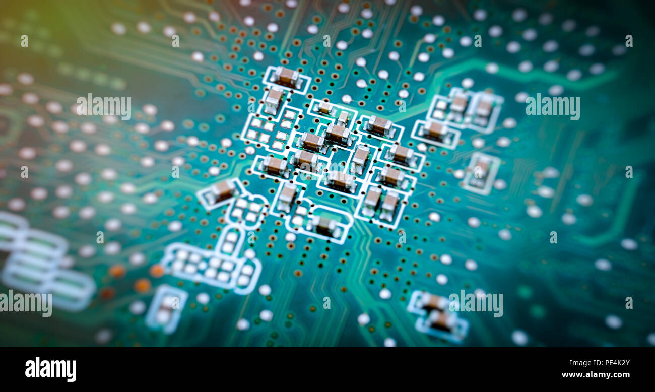 circuit board closeup Stock Photo Alamy
